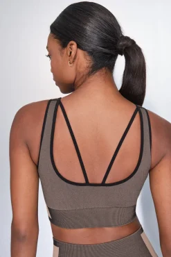 Soutien desportivo marrom SEAMLESS FIT