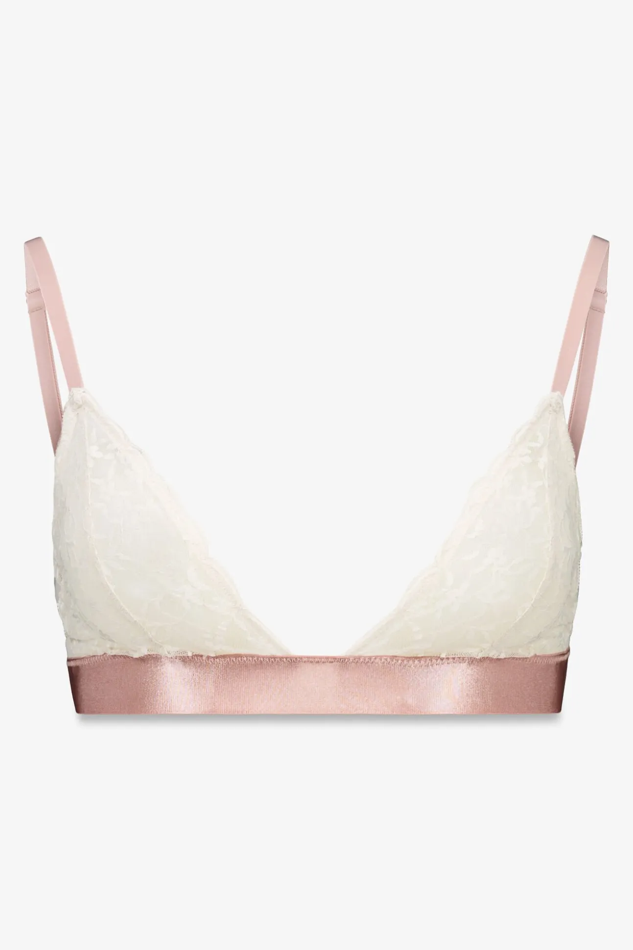 Soutien triangular de renda bege NATURAL