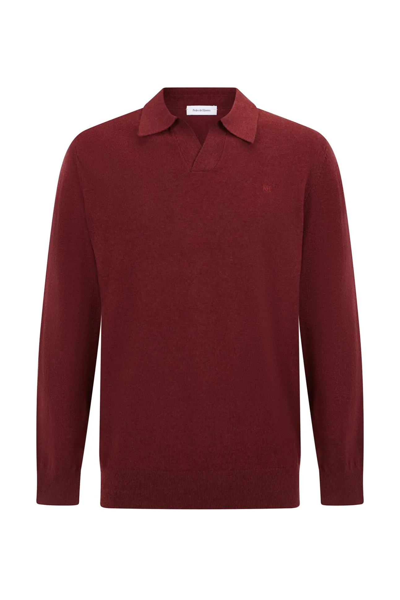 Suéter com gola Johnny em lã merino e cashmere
