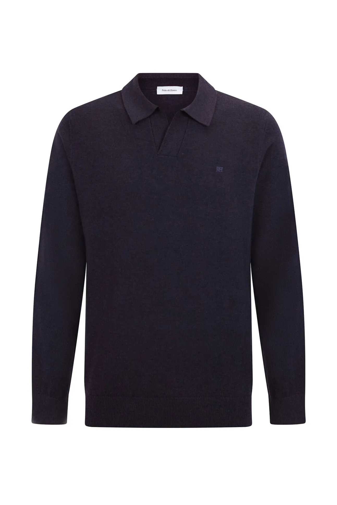 Suéter com gola Johnny em lã merino e cashmere