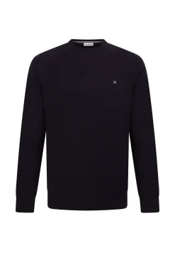 Suéter de gola caixa em lã merino e cashmere