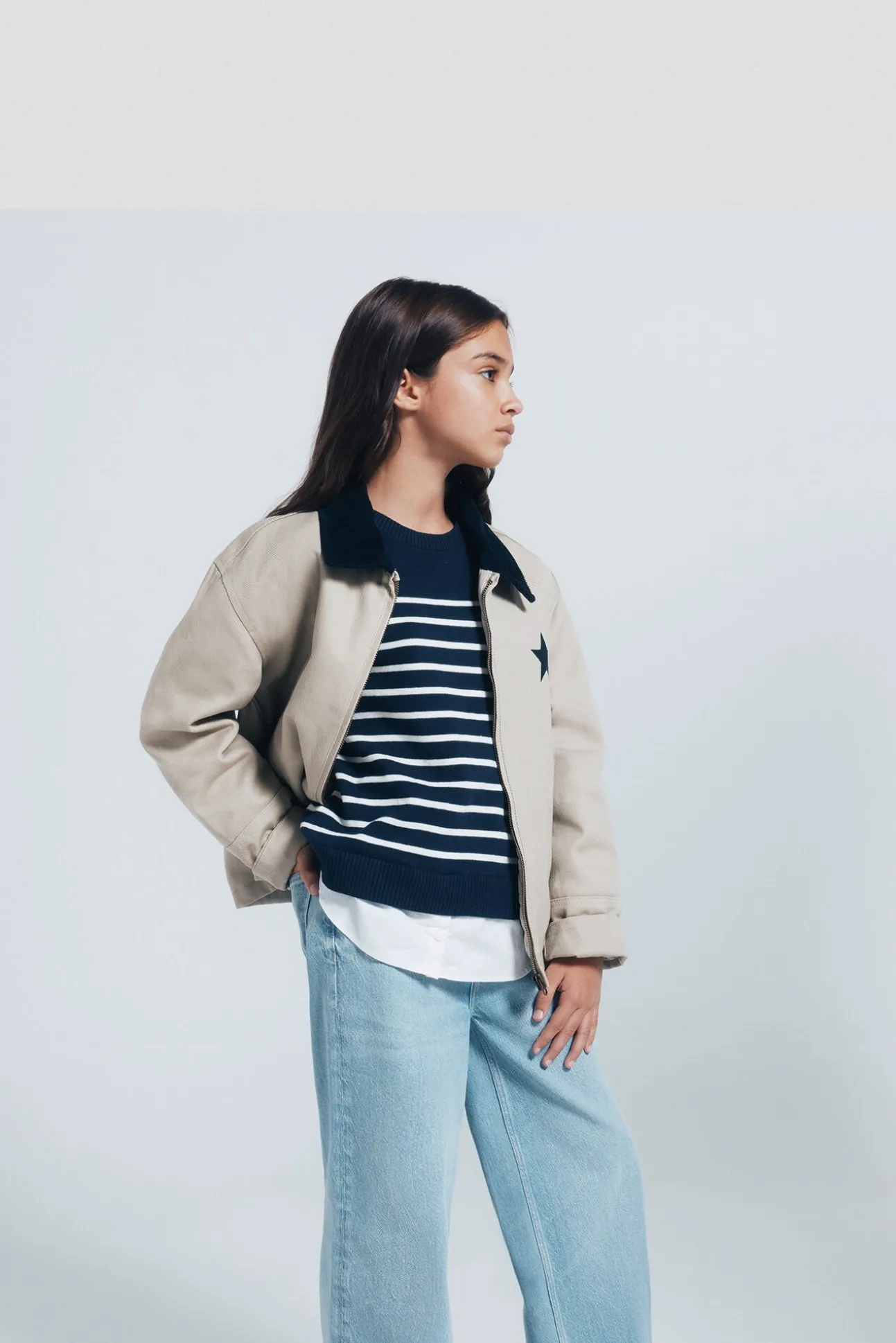 Suéter de marinheiro para menina