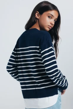 Suéter de marinheiro para menina