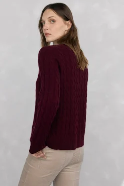 Suéter de oitos de lã merino