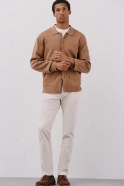 Suéter de sobrecamisa de algodão