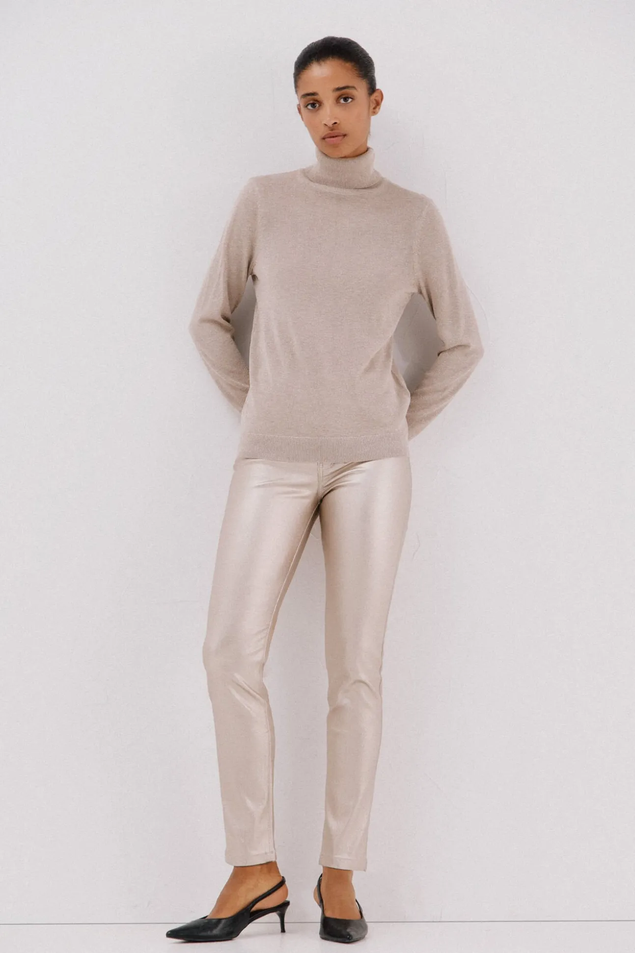 Suéter fino de lurex