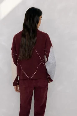 Suéter jacquard diamante