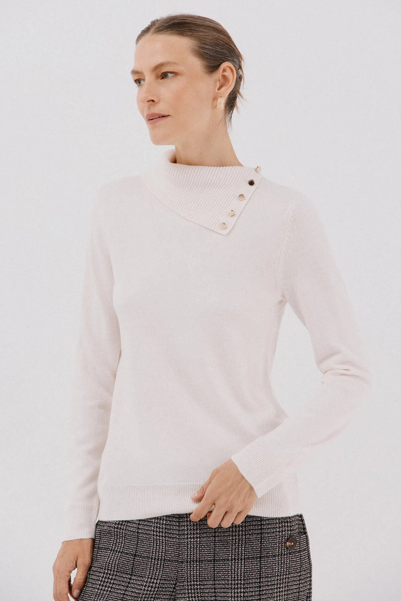 Sweater gola botões