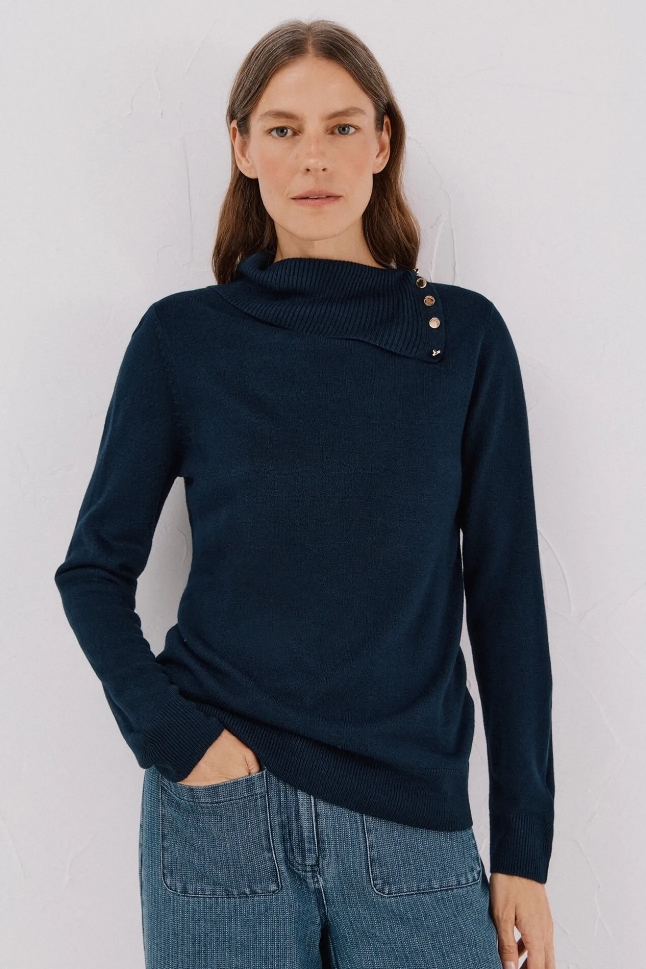 Sweater gola botões