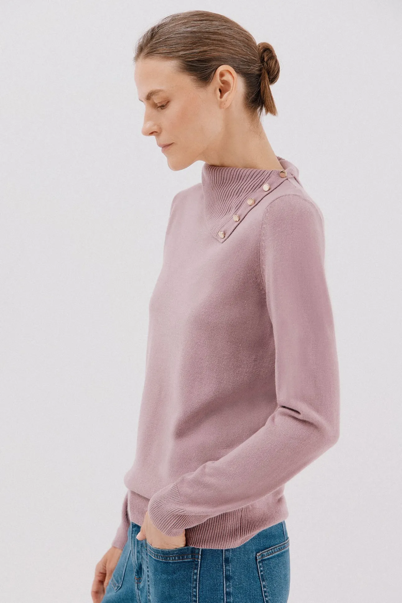 Sweater gola botões