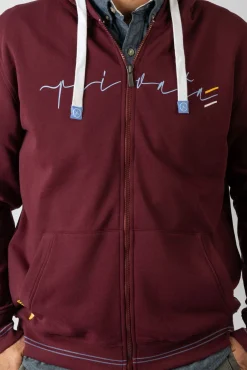 Sweatshirt aberto com capuz e bolsos