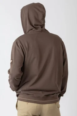 Sweatshirt aberto com capuz e bolsos