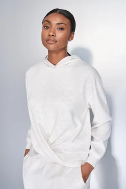 Sweatshirt branco drapeado