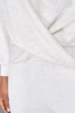 Sweatshirt branco drapeado
