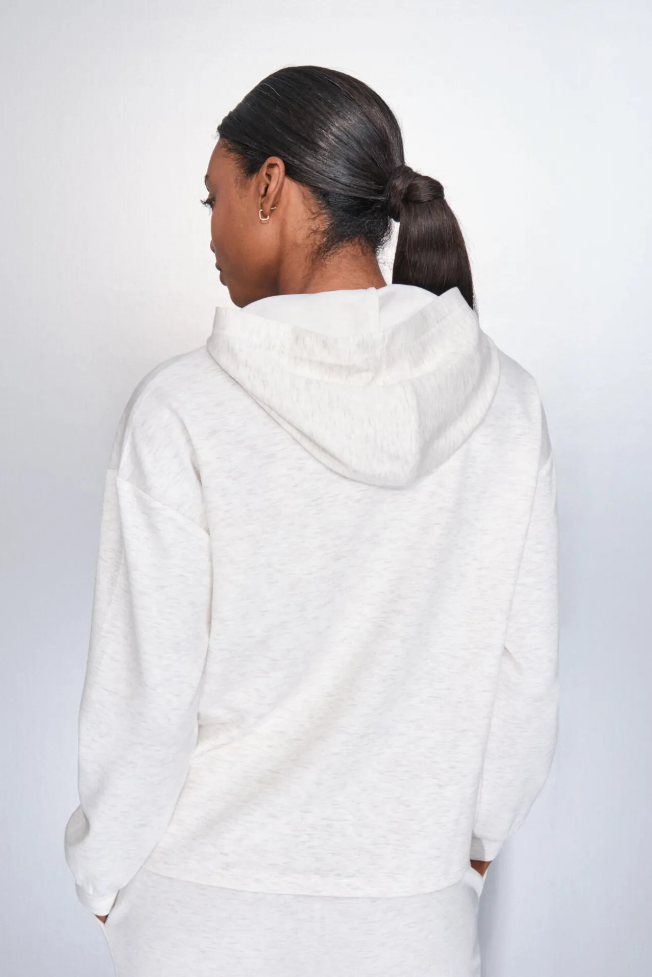 Sweatshirt branco drapeado