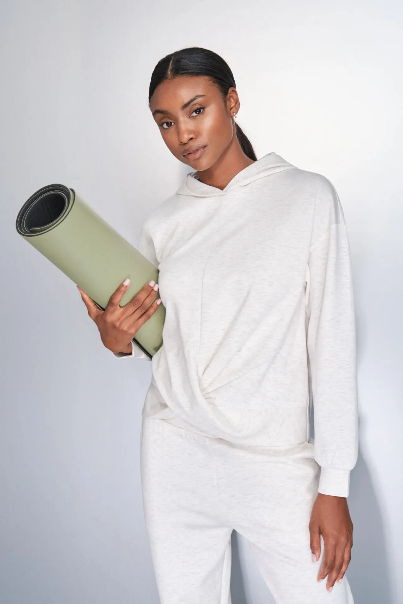 Sweatshirt branco drapeado