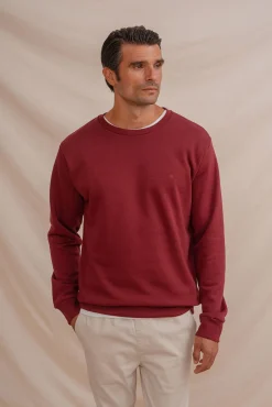 Sweatshirt básico com gola redonda