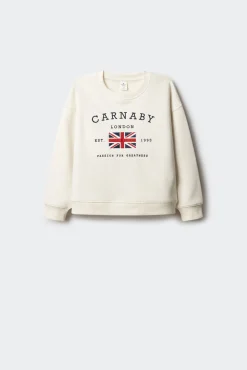 Sweatshirt com bandeira do Reino Unido para meninas