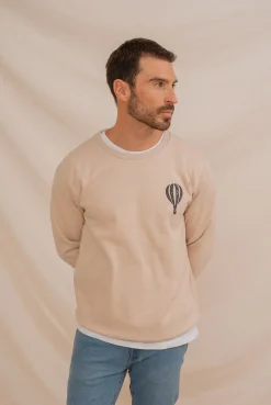 Sweatshirt com bordado frontal