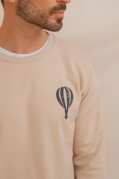 Sweatshirt com bordado frontal