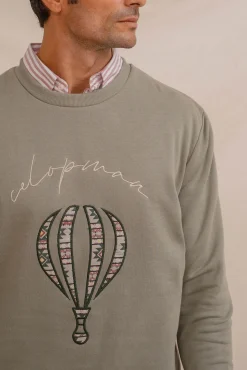 Sweatshirt com bordado frontal