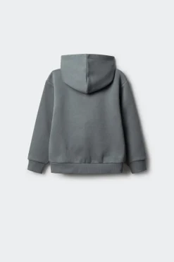 Sweatshirt com capuz aberto para menino