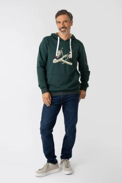 Sweatshirt com capuz e bolsos
