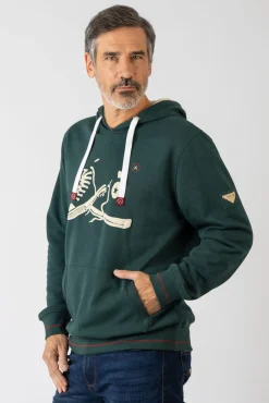 Sweatshirt com capuz e bolsos