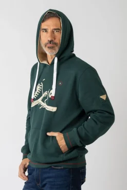Sweatshirt com capuz e bolsos