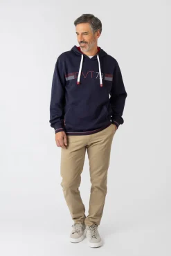Sweatshirt com capuz e bolsos