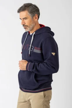 Sweatshirt com capuz e bolsos