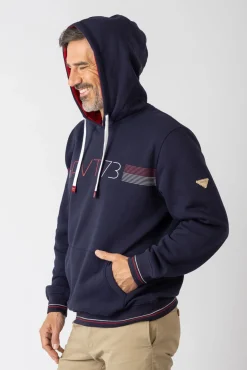 Sweatshirt com capuz e bolsos