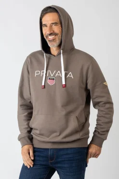 Sweatshirt com capuz e bolsos