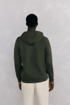 Sweatshirt com capuz em tecido técnico