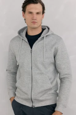 Sweatshirt com capuz em tecido técnico