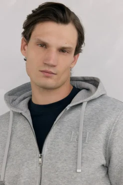 Sweatshirt com capuz em tecido técnico