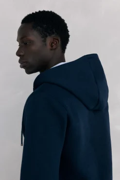 Sweatshirt com capuz em tecido técnico