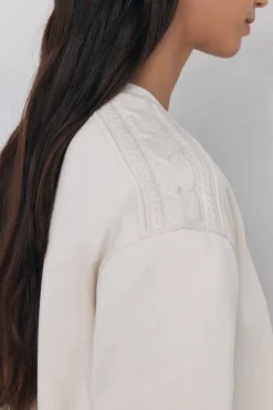 Sweatshirt com detalhe trançado