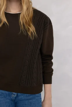 Sweatshirt com detalhe trançado