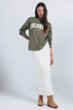 Sweatshirt com estampa urbana