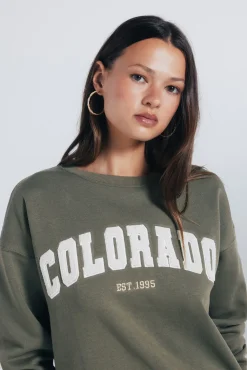 Sweatshirt com estampa urbana