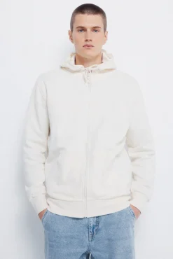 Sweatshirt com fecho-éclair e capuz