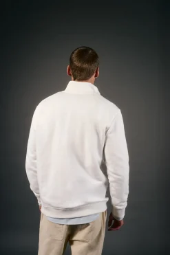 Sweatshirt com gola de fecho-éclair