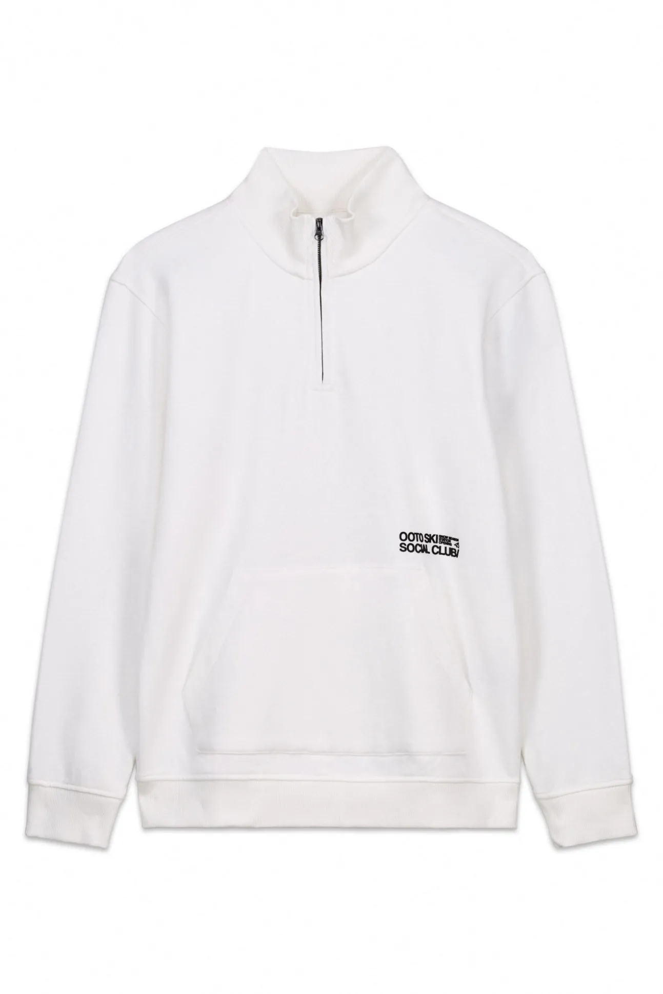 Sweatshirt com gola de fecho-éclair