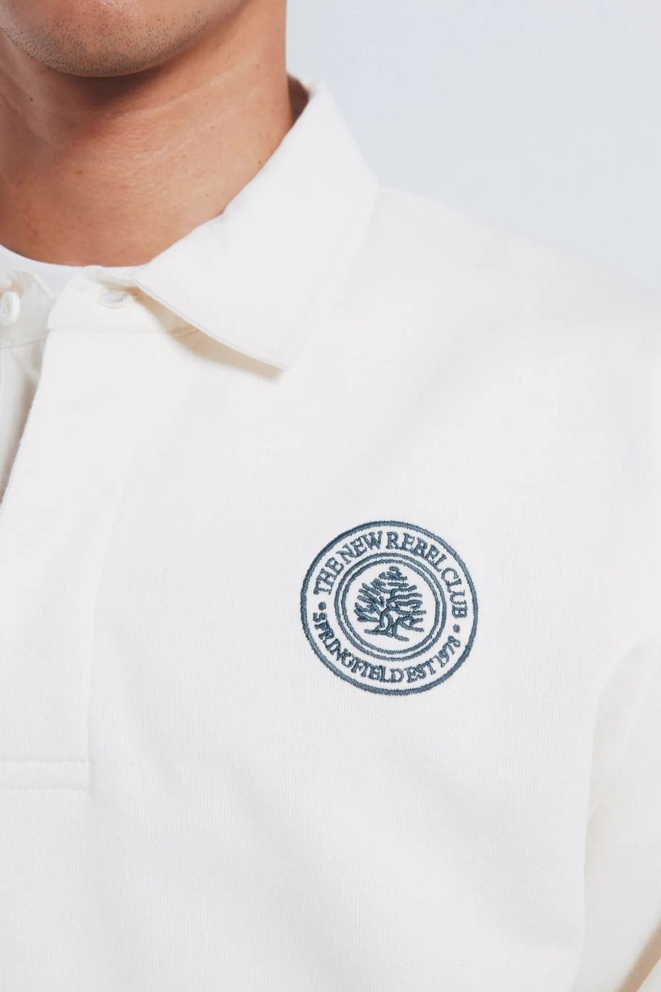 Sweatshirt com gola de rugby