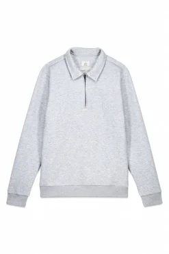 Sweatshirt com gola e fecho-éclair