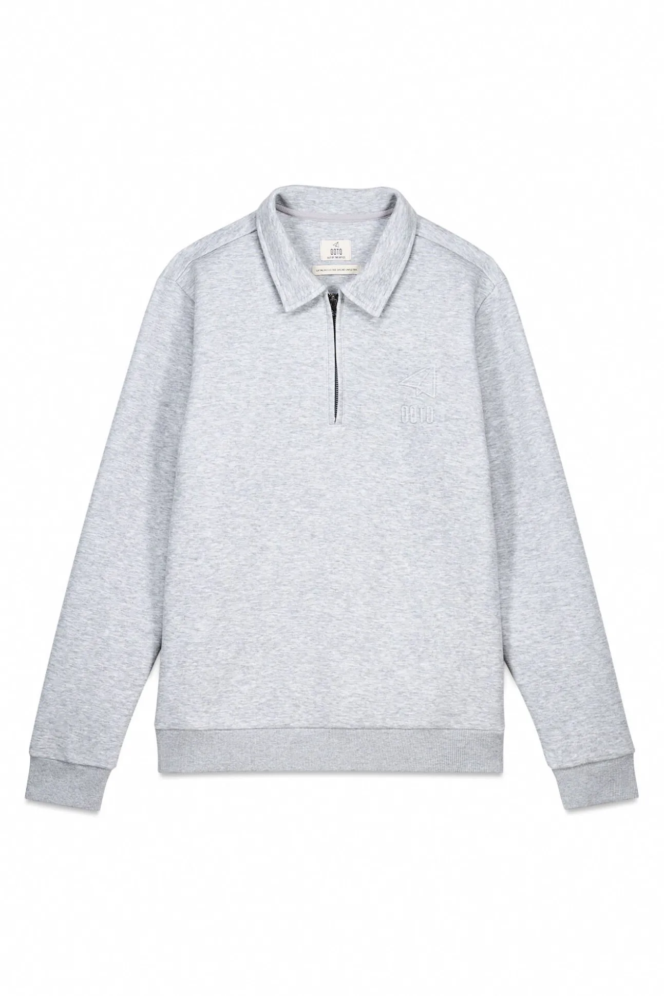 Sweatshirt com gola e fecho-éclair