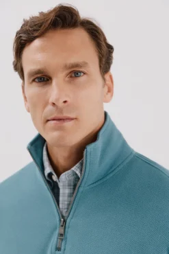 Sweatshirt com gola e fecho-éclair