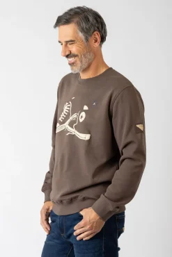 Sweatshirt com gola redonda