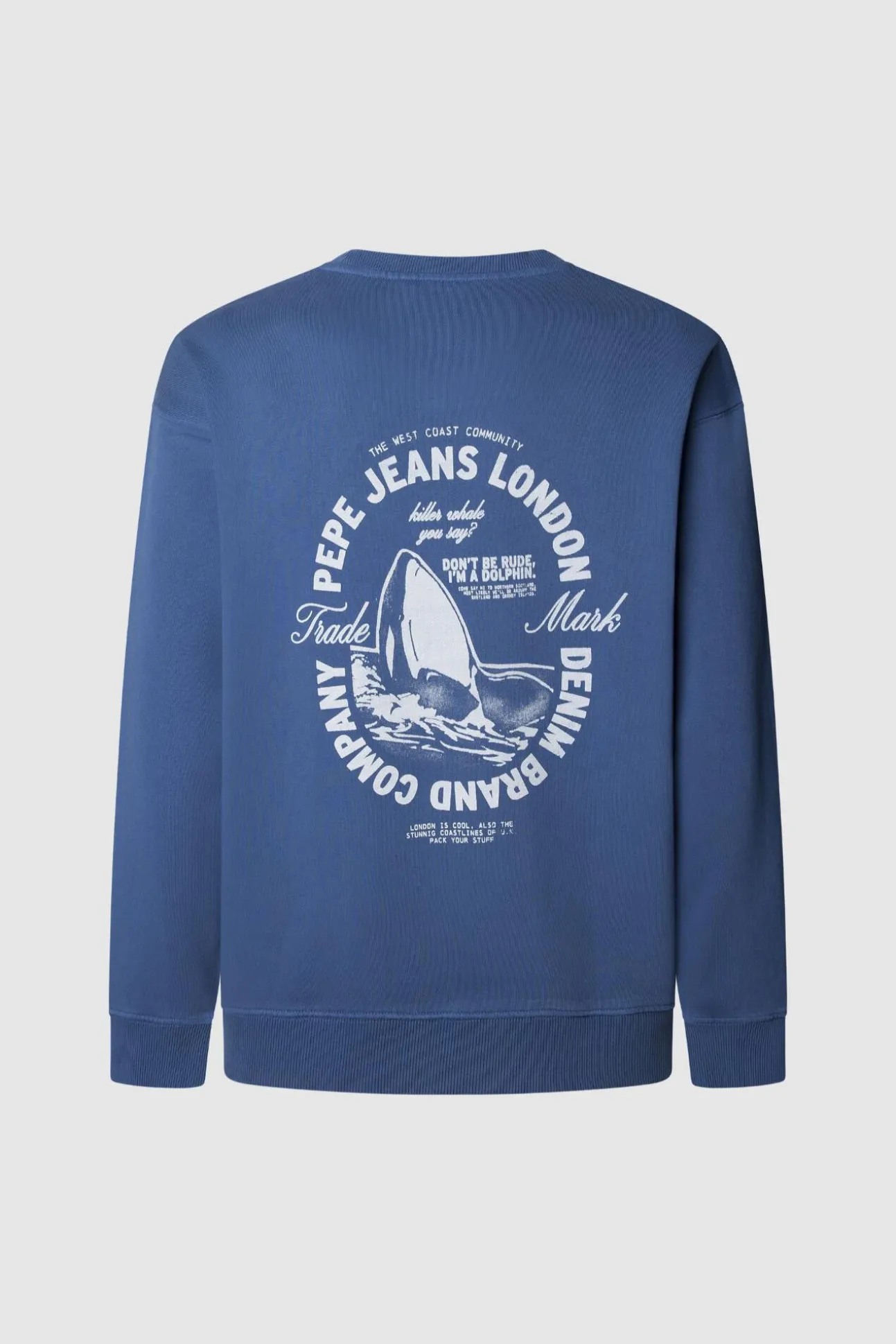 Sweatshirt com gola redonda e ajuste relaxado